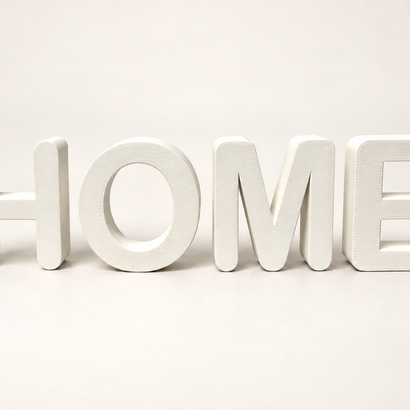 HOME 3D-Schriftzug - Dekoration für den Wohnbereich