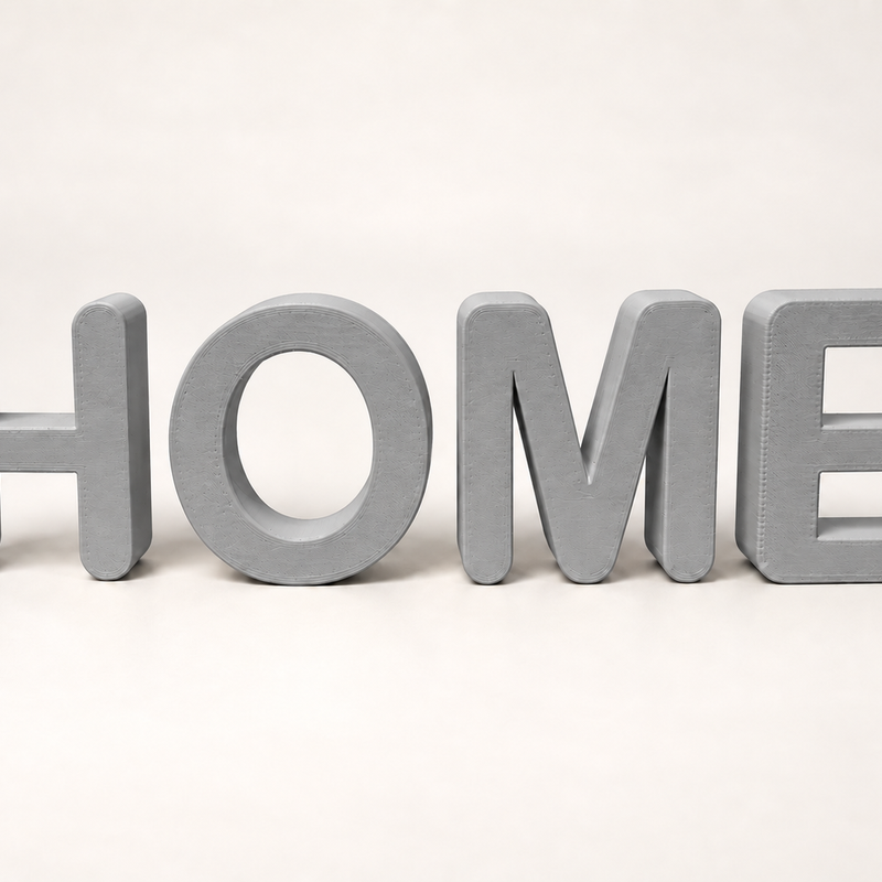 HOME 3D-Schriftzug - Dekoration für den Wohnbereich