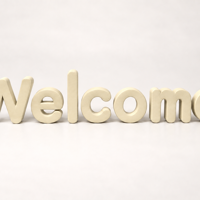 Welcome 3D-Schriftzug - Dekoration für den Wohnbereich
