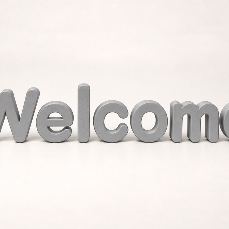 Welcome 3D-Schriftzug - Dekoration für den Wohnbereich