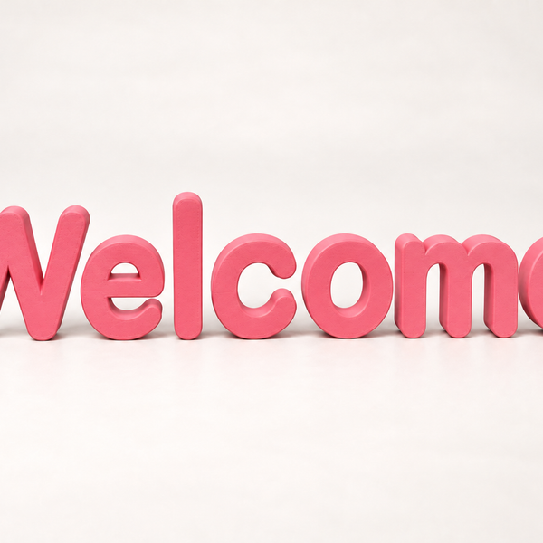 Welcome 3D-Schriftzug - Dekoration für den Wohnbereich