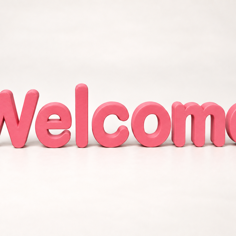 Welcome 3D-Schriftzug - Dekoration für den Wohnbereich