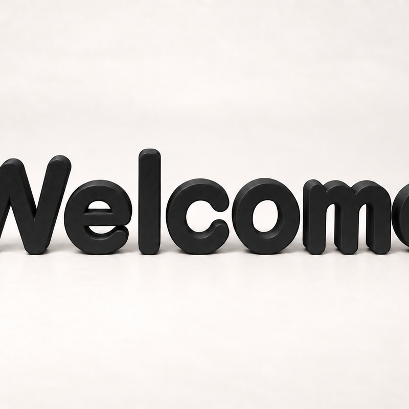 Welcome 3D-Schriftzug - Dekoration für den Wohnbereich