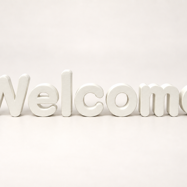 Welcome 3D-Schriftzug - Dekoration für den Wohnbereich