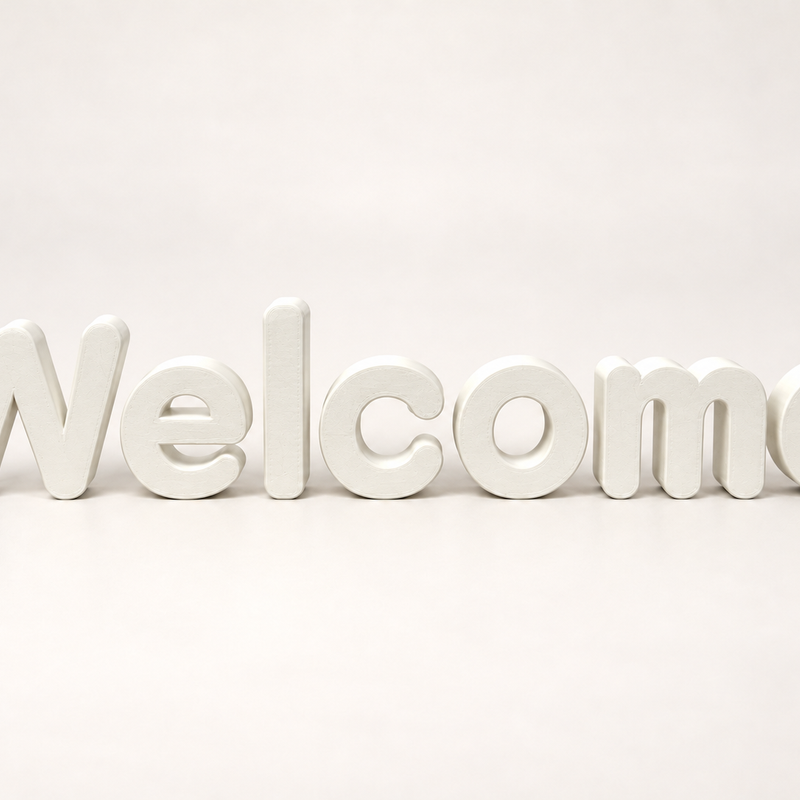 Welcome 3D-Schriftzug - Dekoration für den Wohnbereich